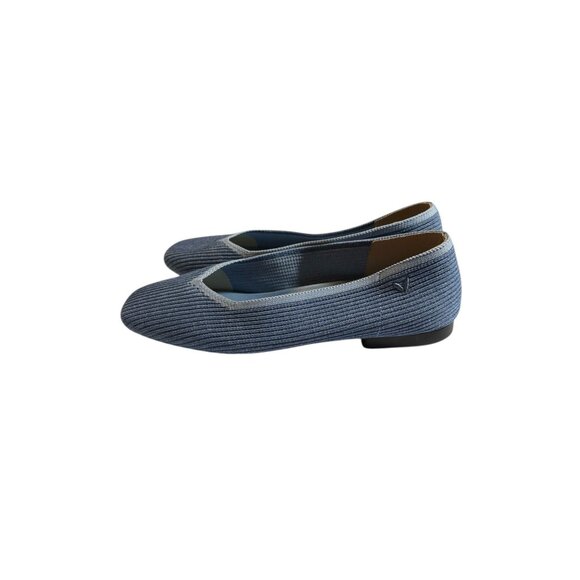 Vivaia Margot 2.0 Womens Square-Toe Blue Ballet Flats Comfortable 38.5/Size 8 - Picture 5 of 9
